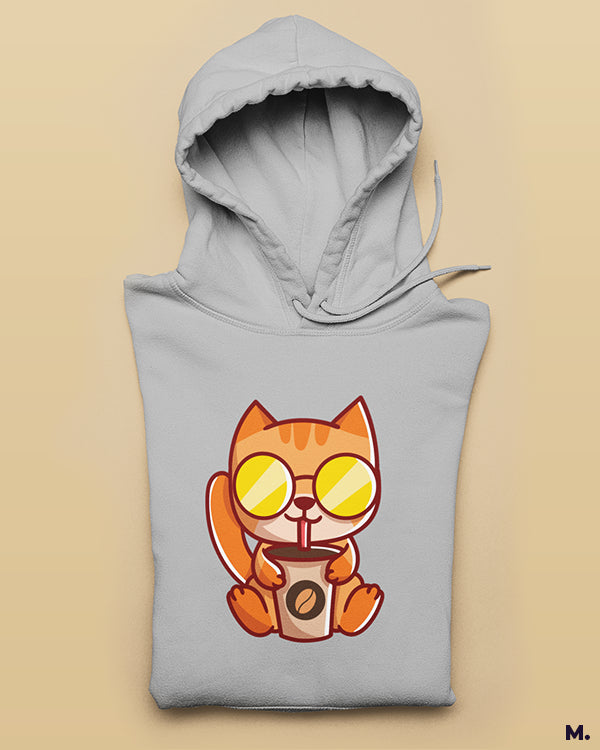 The purrfect coffee printed hoodies