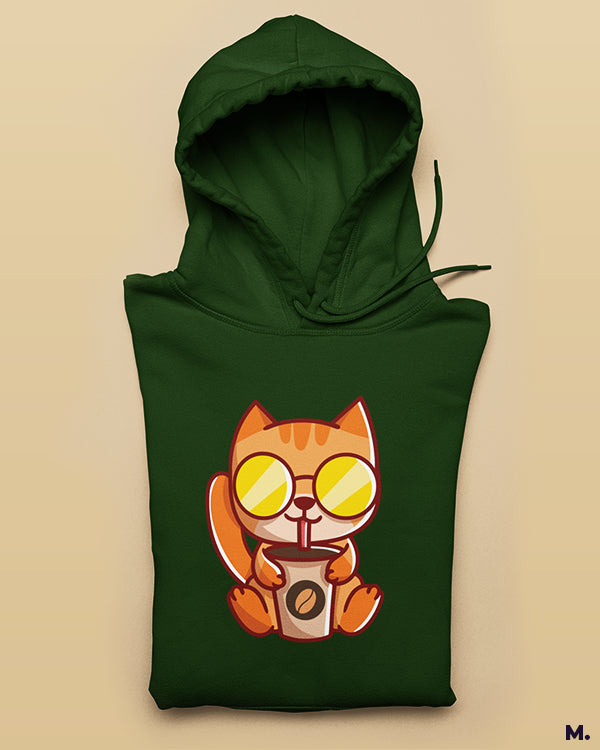 The purrfect coffee printed hoodies