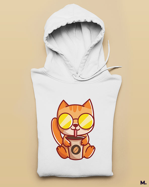 The purrfect coffee printed hoodies