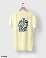 Silently correcting grammar printed t shirts