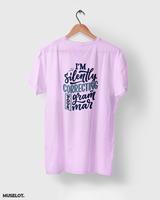 Silently correcting grammar printed t shirts