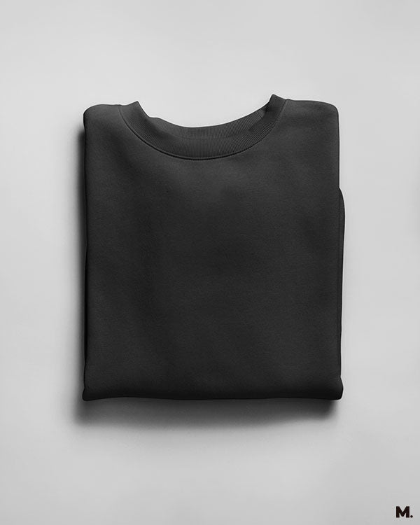 Plain black sweatshirts for men and women - Muselot