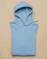 Subtle blue plain hoodies
