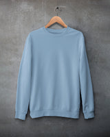 Subtle blue plain sweatshirt