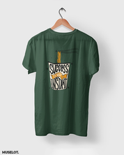 Olive green printed t shirts for motivation - Success is not instant - MUSELOT