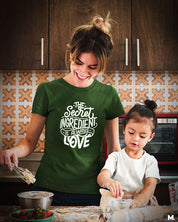 Secret ingredient is love printed t shirts