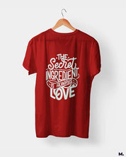 Secret ingredient is love printed t shirts