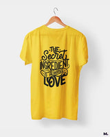 Secret ingredient is love printed t shirts