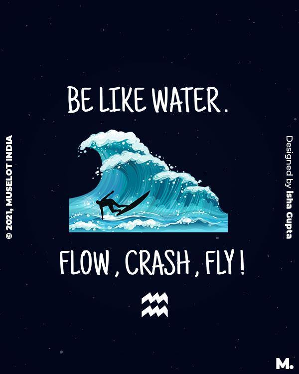 printed t shirts - The adaptable aquarian  - MUSELOT