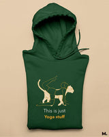 This is yoga stuff printed hoodies