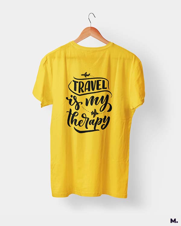 Travel is my therapy printed t shirts