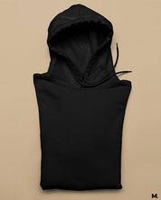 Solid coloured black hoodies for men and women online - Muselot