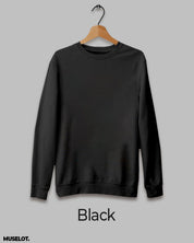Plain black sweatshirts for men and women - Muselot