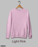 Light pink solid unisex sweashirt