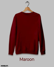 Plain unisex maroon sweatshirt - Muselot