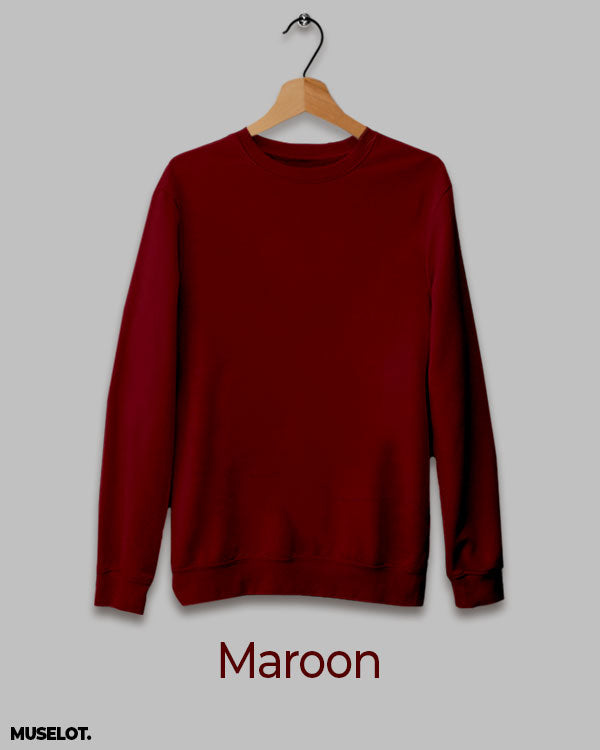 Plain unisex maroon sweatshirt - Muselot
