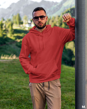 Classy red plain hoodies online for men and women - Muselot