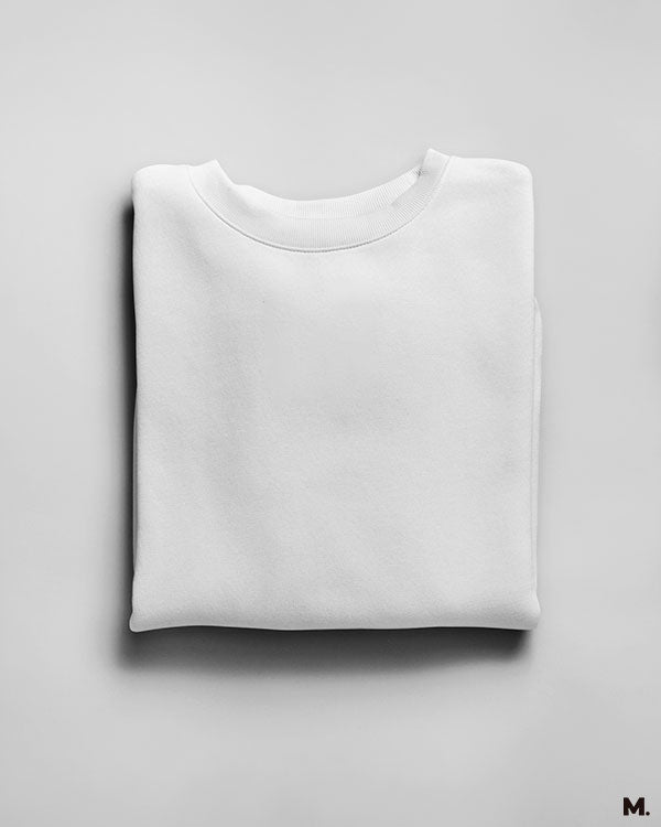 Unisex plain white sweatshirts for women and men online - Muselot