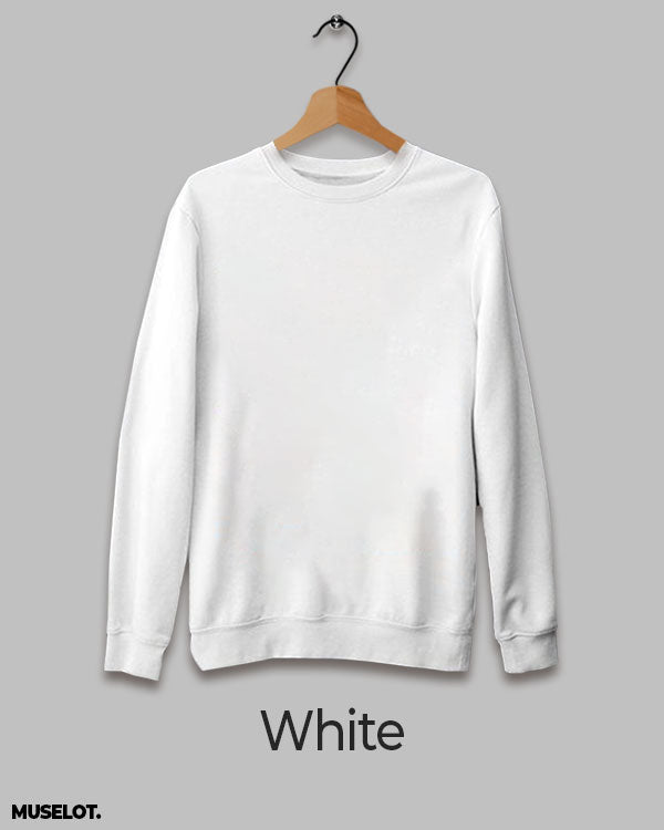 Unisex plain white sweatshirts for women and men online - Muselot