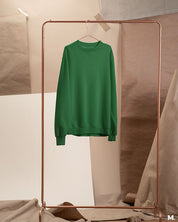 Olive green comfy plain sweatshirts online for women and men - Muselot