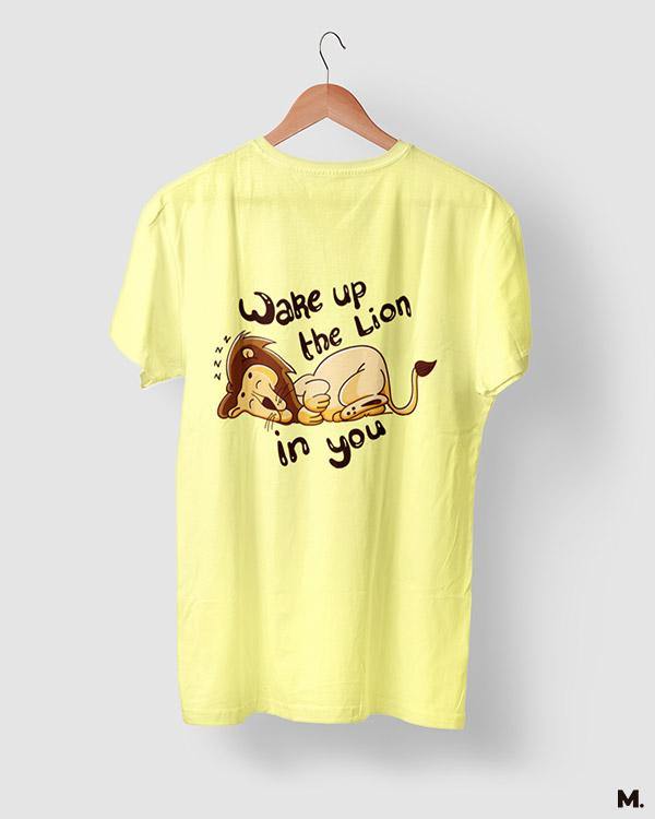 printed t shirts - Wake up the lion in you  - MUSELOT