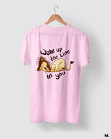 Wake up the lion in you printed t shirts
