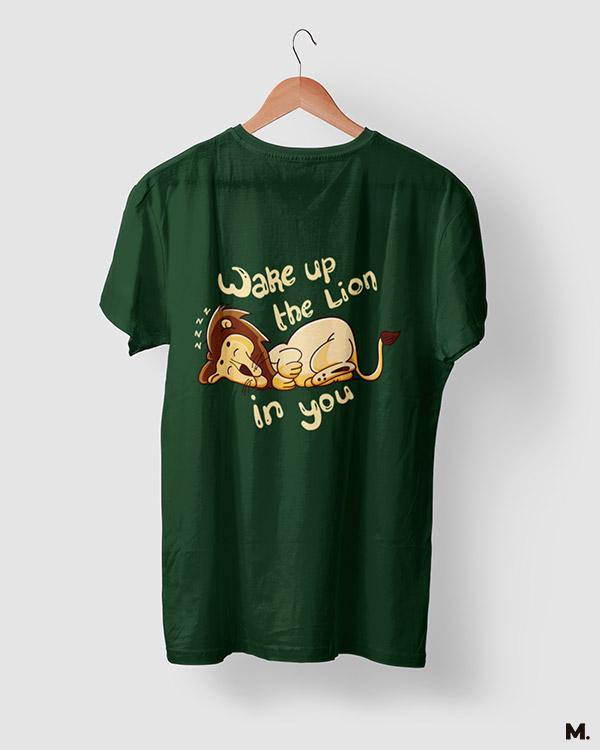 printed t shirts - Wake up the lion in you  - MUSELOT