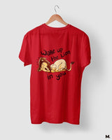 Wake up the lion in you printed t shirts