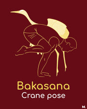 printed t shirts - Bakasana crane pose - MUSELOT