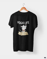 Yoga life - 100% organic catnip printed t shirts