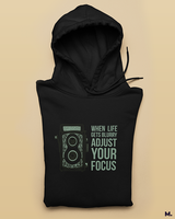 Adjust your focus printed hoodies