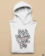 White printed hoodies for passionate people - Blur the lines between work and play - Muselot