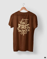 But first, recycle printed t shirts