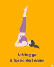 Letting go is hardest asana printed t shirts