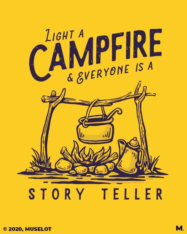 printed t shirts - Campfire makes us a storyteller  - MUSELOT