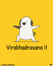 Virabhadrasana printed t shirts