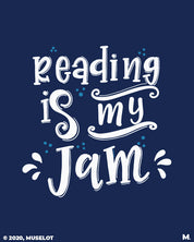 Reading is my Jam printed t shirts