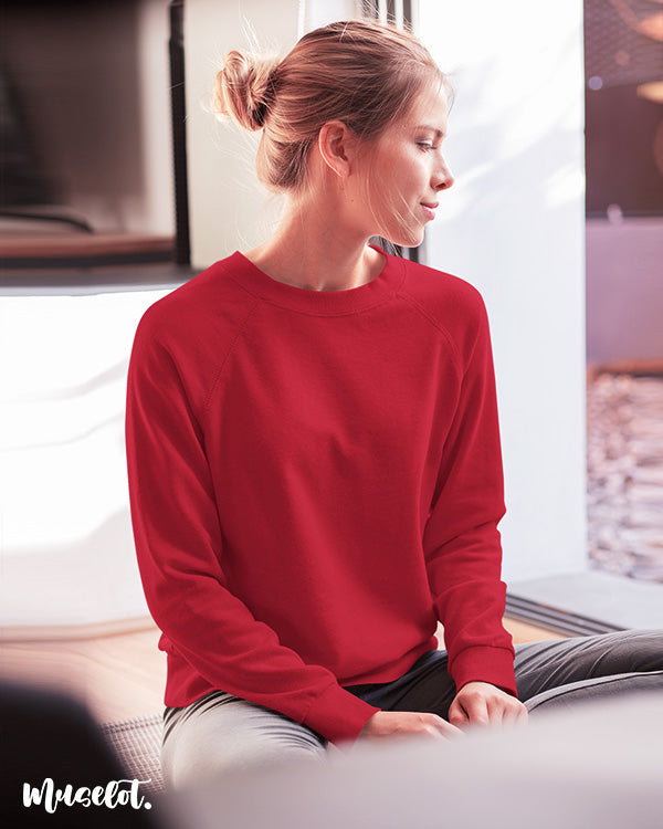 Full sleeves red t shirt