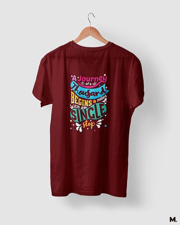 printed t shirts - Journey of 1000 miles  - MUSELOT
