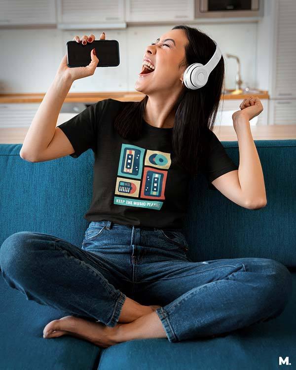 printed t shirts - Keep the music playing  - MUSELOT