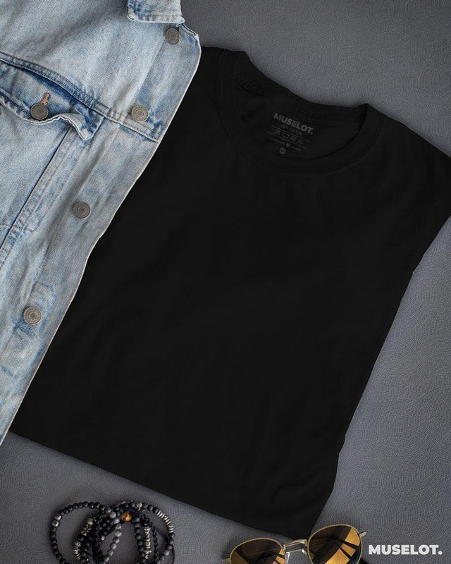 plain t shirts - Plain black t shirt for mens  - MUSELOT