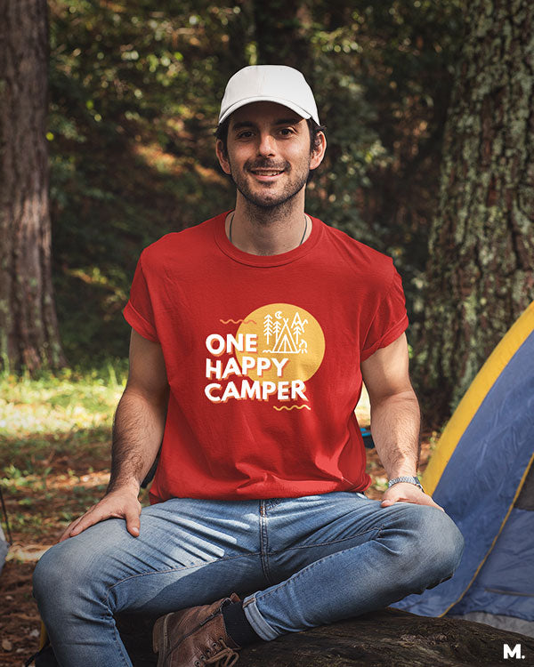 One happy camper printed t shirts