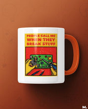 White Printed mugs online for mechanical engineers - I can fix it all  - MUSELOT