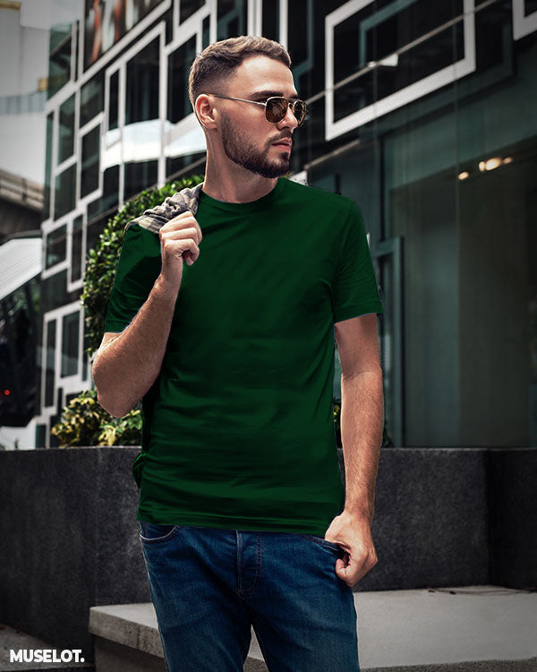 Olive green mens t shirt
