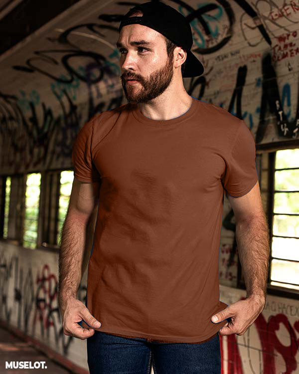 Coffee Brown T-Shirt for men - MUSELOT