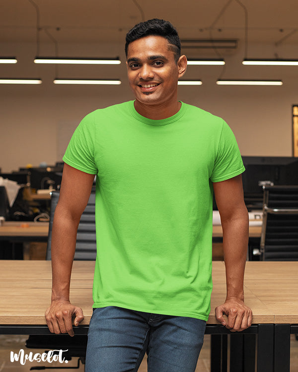 Liril green mens plain t shirts