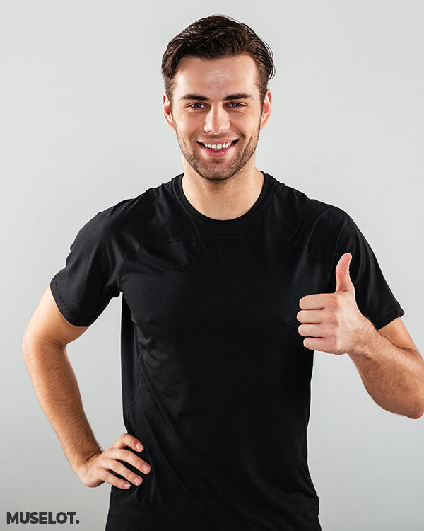 Plain black t shirt for mens