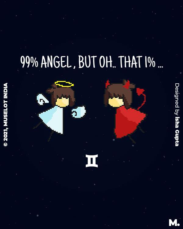 printed t shirts - The mysterious gemini  - MUSELOT