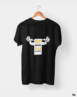 Try harder than yesterday printed t shirts